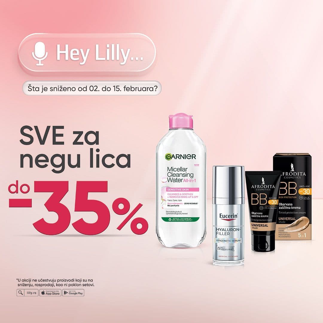 Lilly - popust na sve za negu lica do -35%