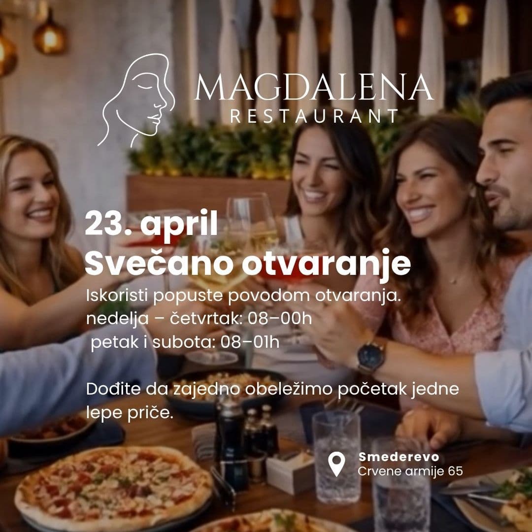 Restoran Magdalena otvara vrata u Gold Parku | 23. april